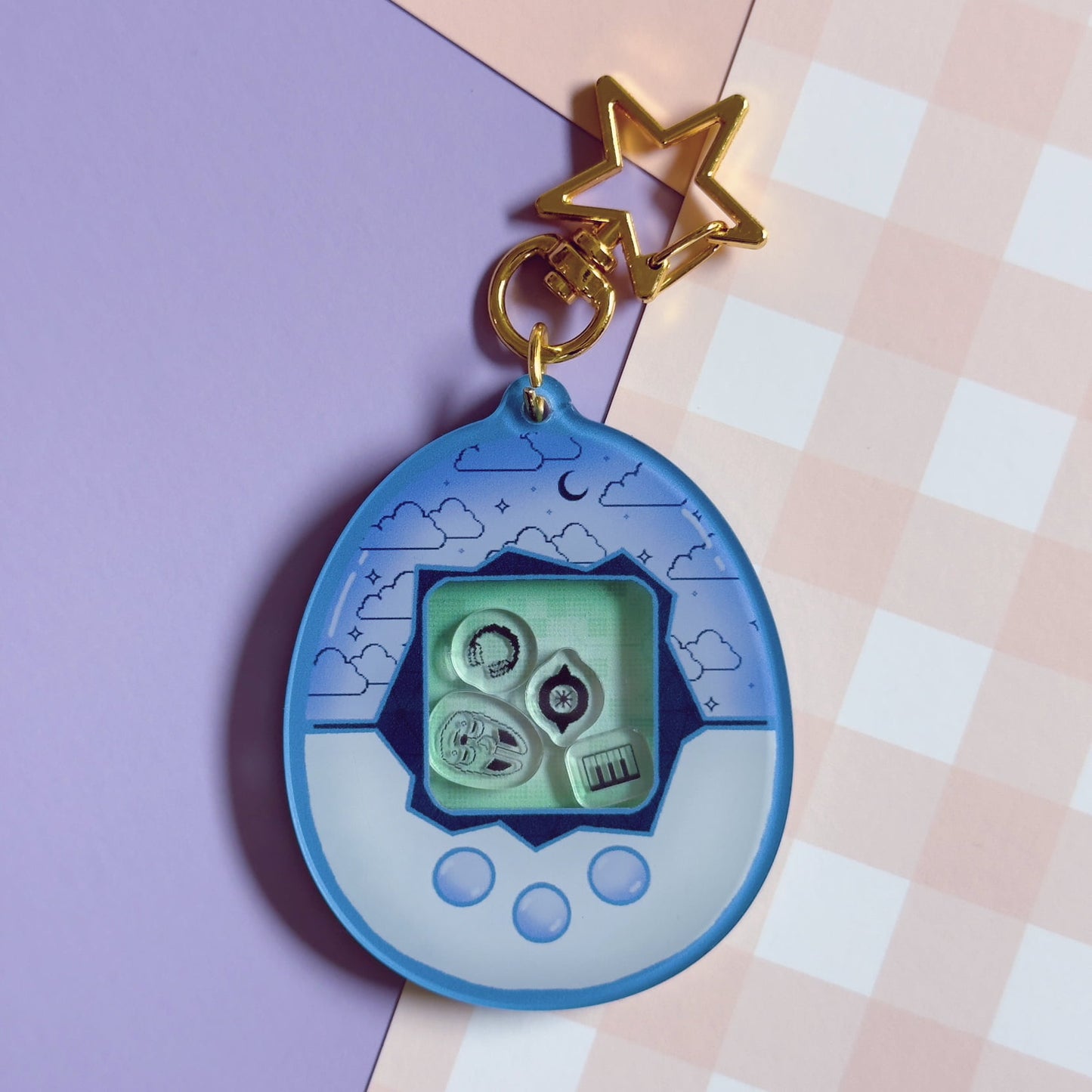 SKZOO Tamagotchi Shaker Keychain