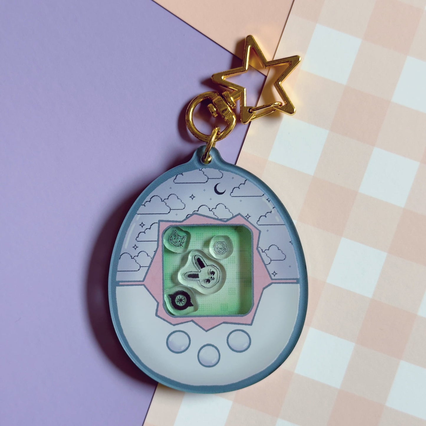 SKZOO Tamagotchi Shaker Keychain