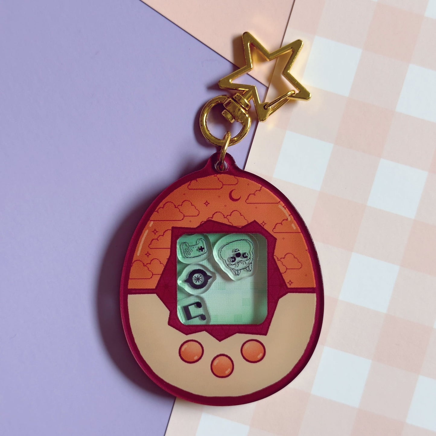 SKZOO Tamagotchi Shaker Keychain