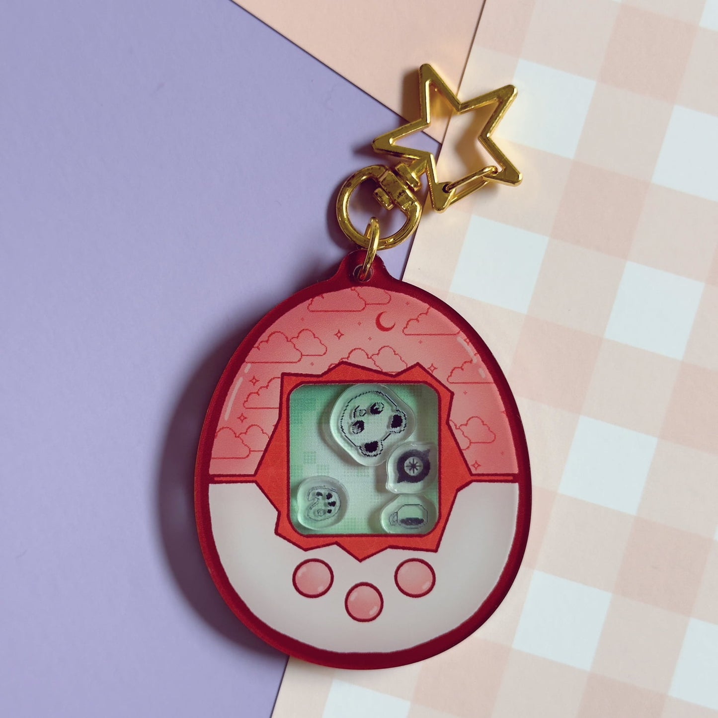 SKZOO Tamagotchi Shaker Keychain
