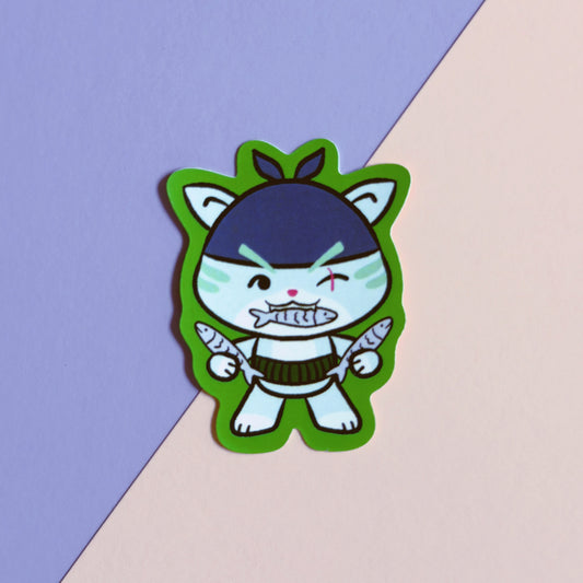 Nyan Piece Swordsman Sticker