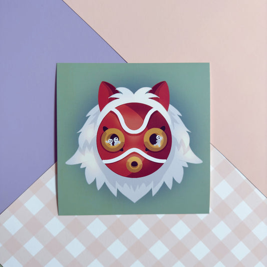 B2 Wolf Princess Mask Print