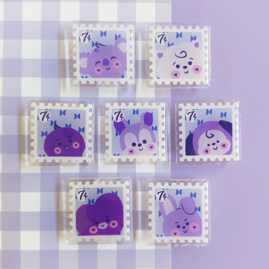 BT21 Borahae Postage Stamp Pin