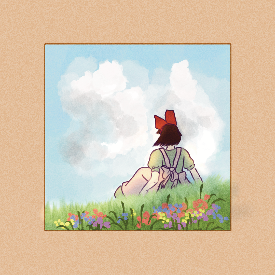 B4 Flower Field Kiki Print