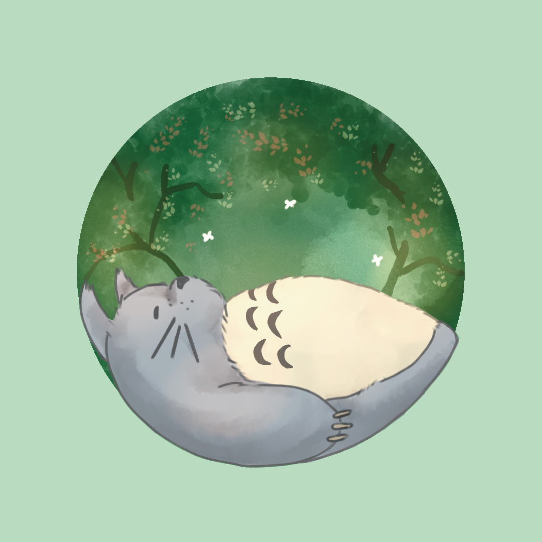 B3 Sleeping Totoro Print